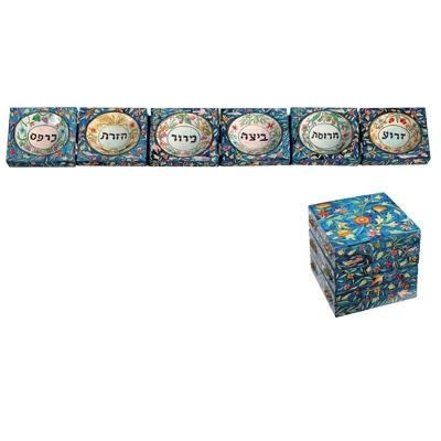 Folding Seder Plate With Oriental Design By Yair Emanuel (Wood) main product photo