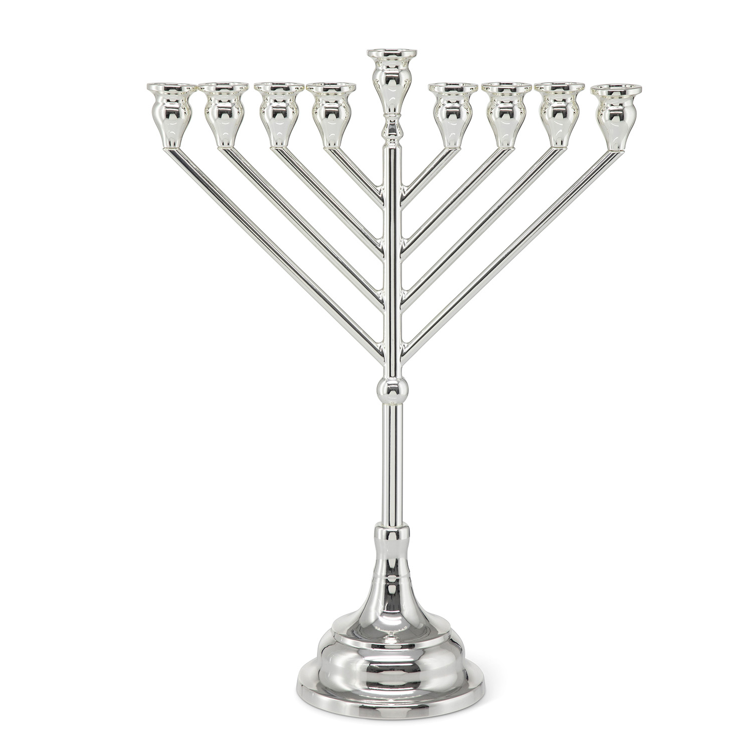 Hazorfim Sterling Silver-Plated Chabad Hanukkah Menorah main product photo
