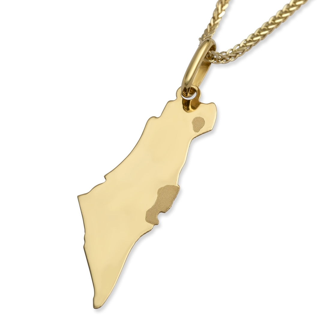 14K Yellow Gold Land of Israel Pendant Necklace main product photo