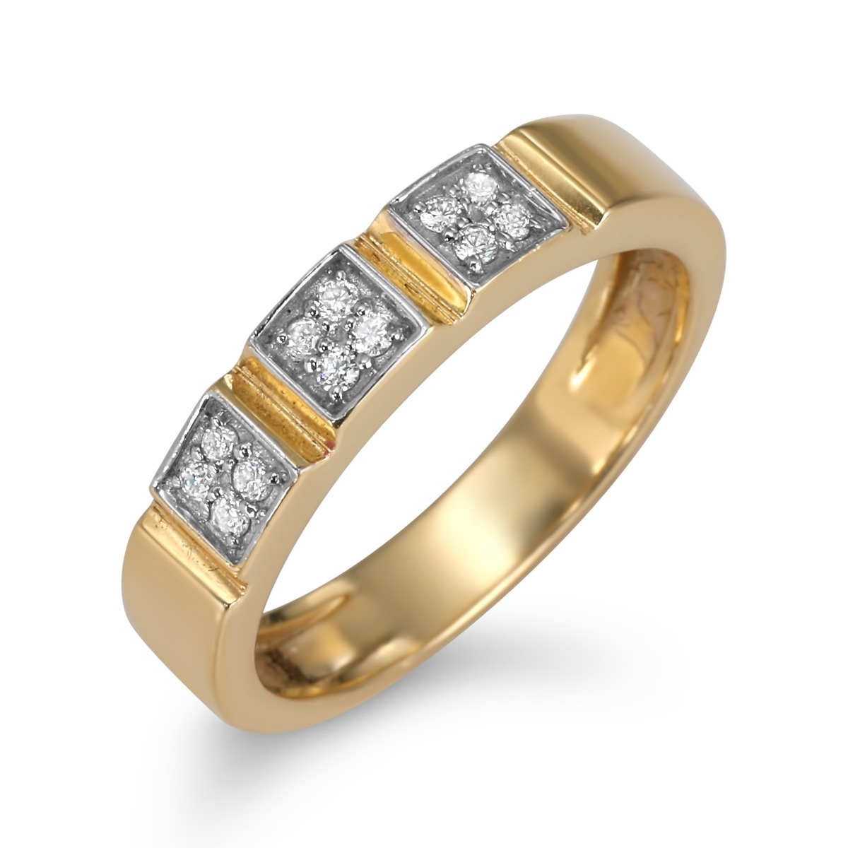 14K Gold Ring With Exquisite Diamond Settings main product photo