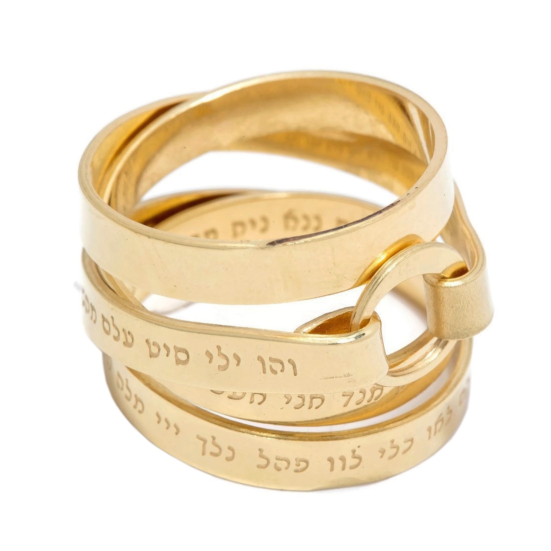 18K Gold-Plated Wrap Kabbalah Ring – 72 Names of God main product photo