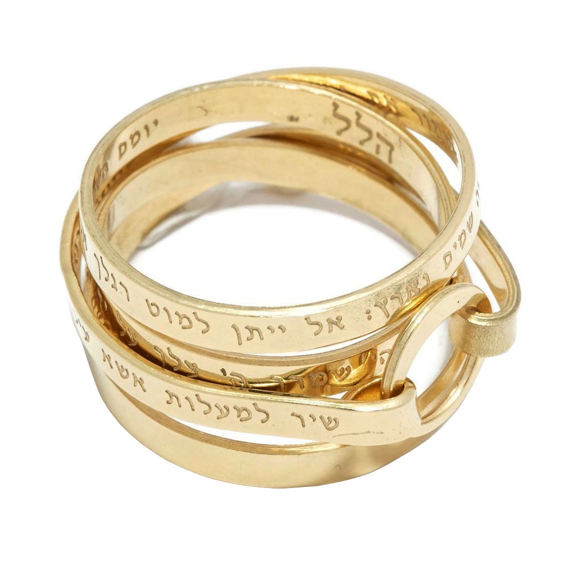 Luxurious 18K Gold-Plated Song of Ascents Wrap Ring (Psalm 121) main product photo