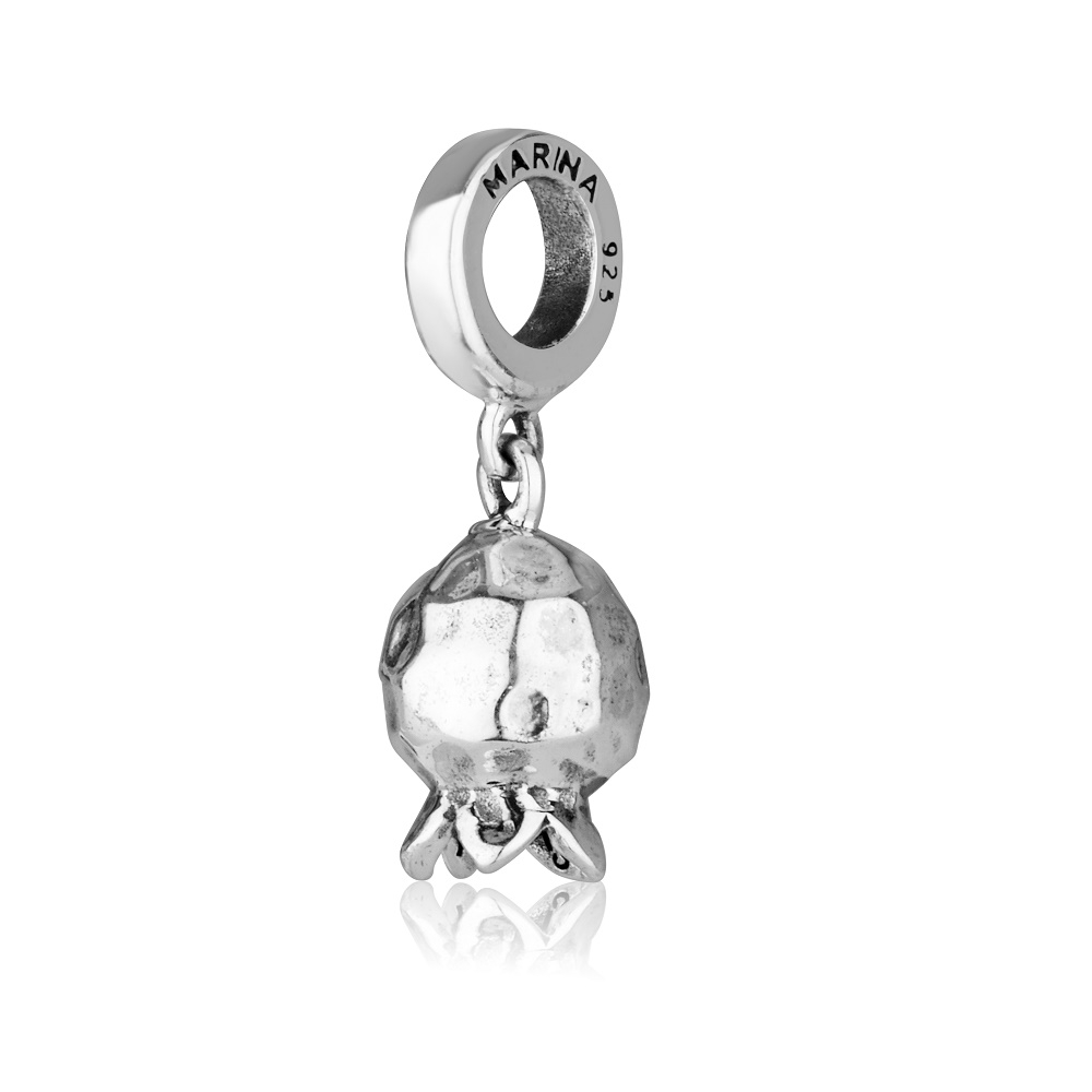 Marina Jewelry Hammered Pomegranate Sterling Silver Charm main product photo