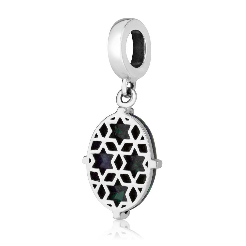 Marina Jewelry Star of David Cutout Eilat Stone and 925 Sterling Silver Charm main product photo
