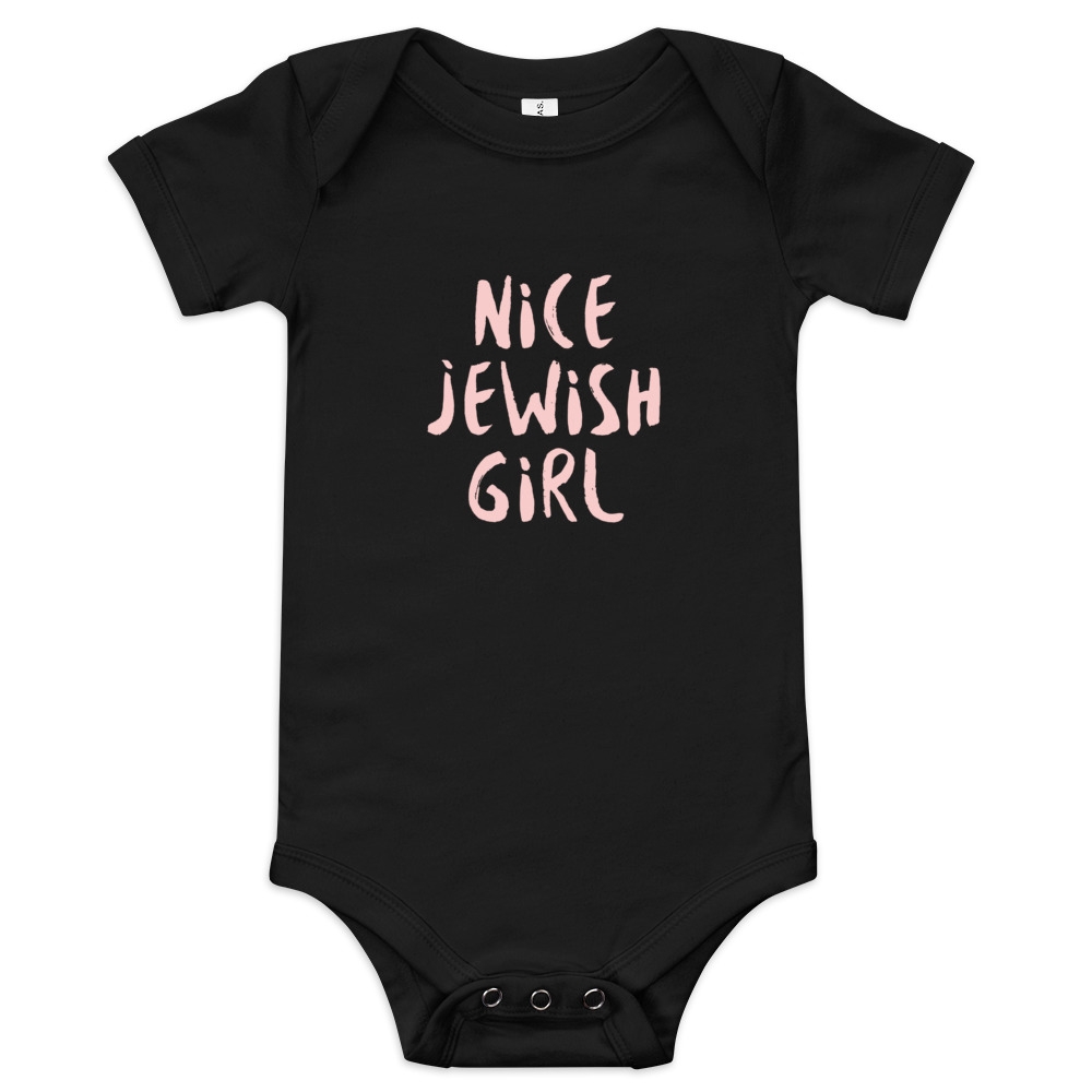 Nice Jewish Girl Onesie - Short Sleeve One-Piece for Babies main product photo