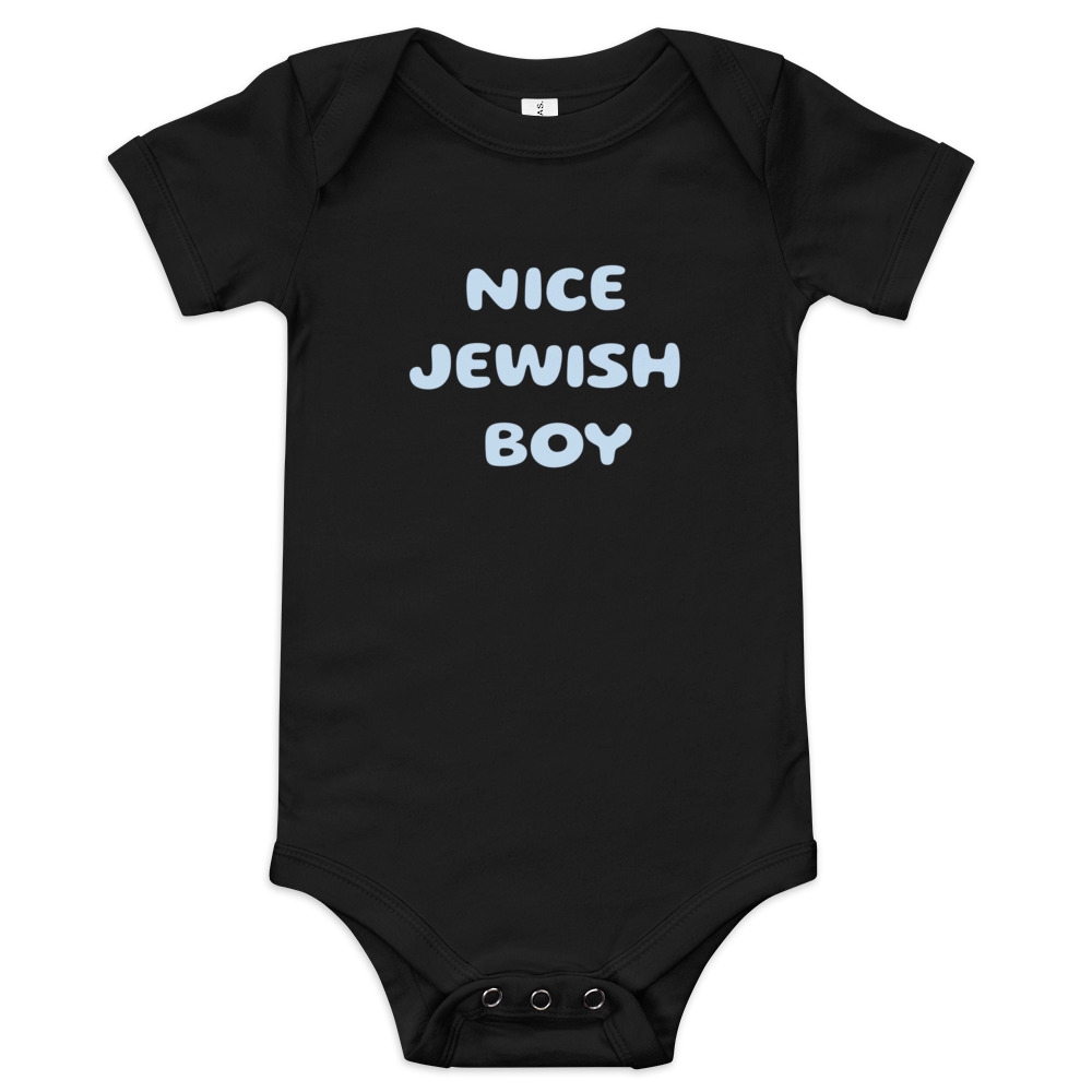 Nice Jewish Boy Onesie - Short Sleeve One-Piece for Babies main product photo