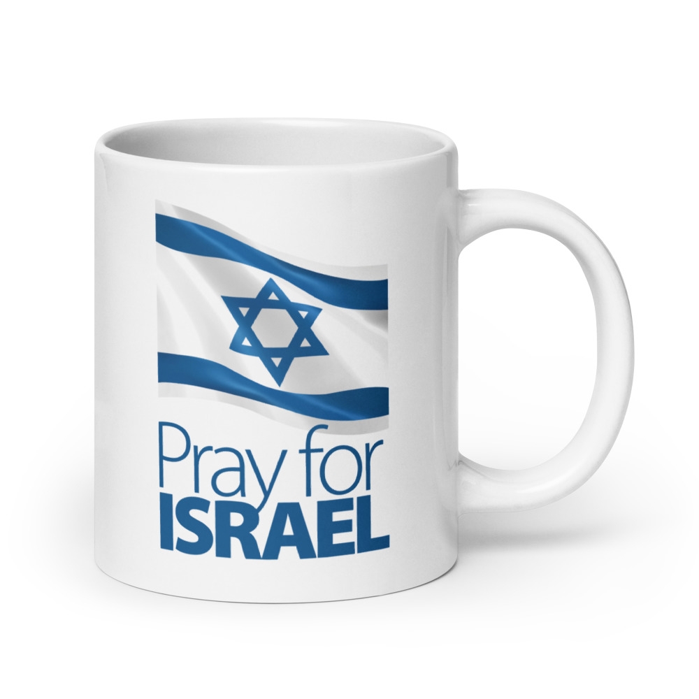 Pray for Israel White Glossy Mug main product photo