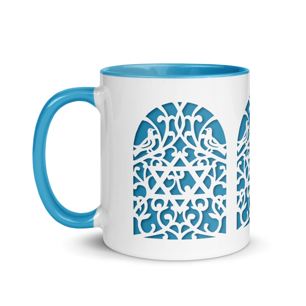 Elegant Star of David Mug with Color Inside main product photo