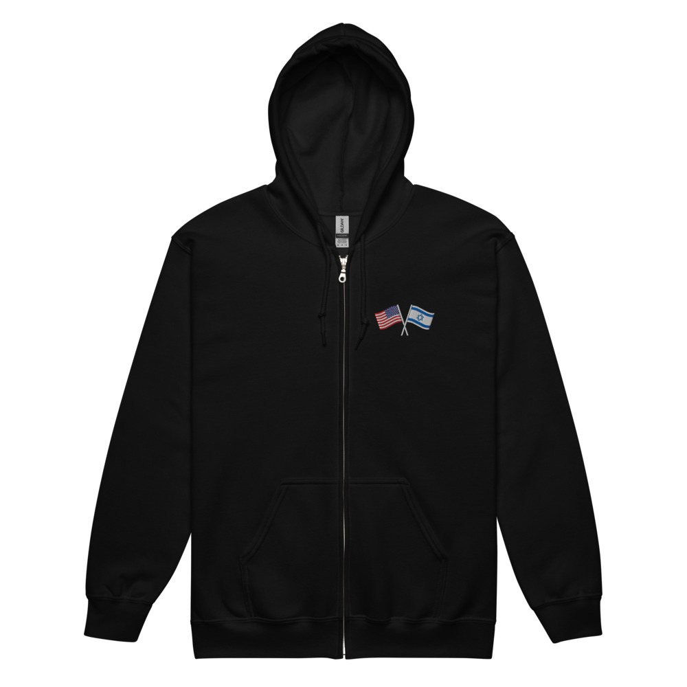USA-ISRAEL Flags Zip Hoodie main product photo