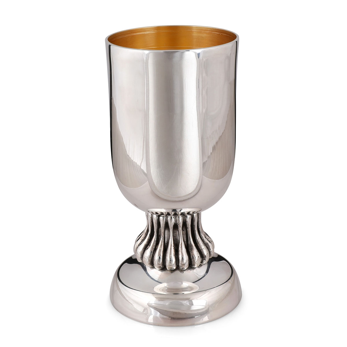 Bier Judaica Sterling Silver Smooth 'Drops' Kiddush Cup main product photo
