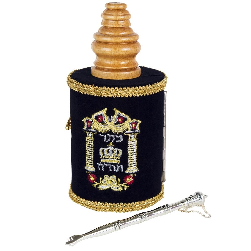 Deluxe Sephardic Torah Scroll Replica - Small main product photo