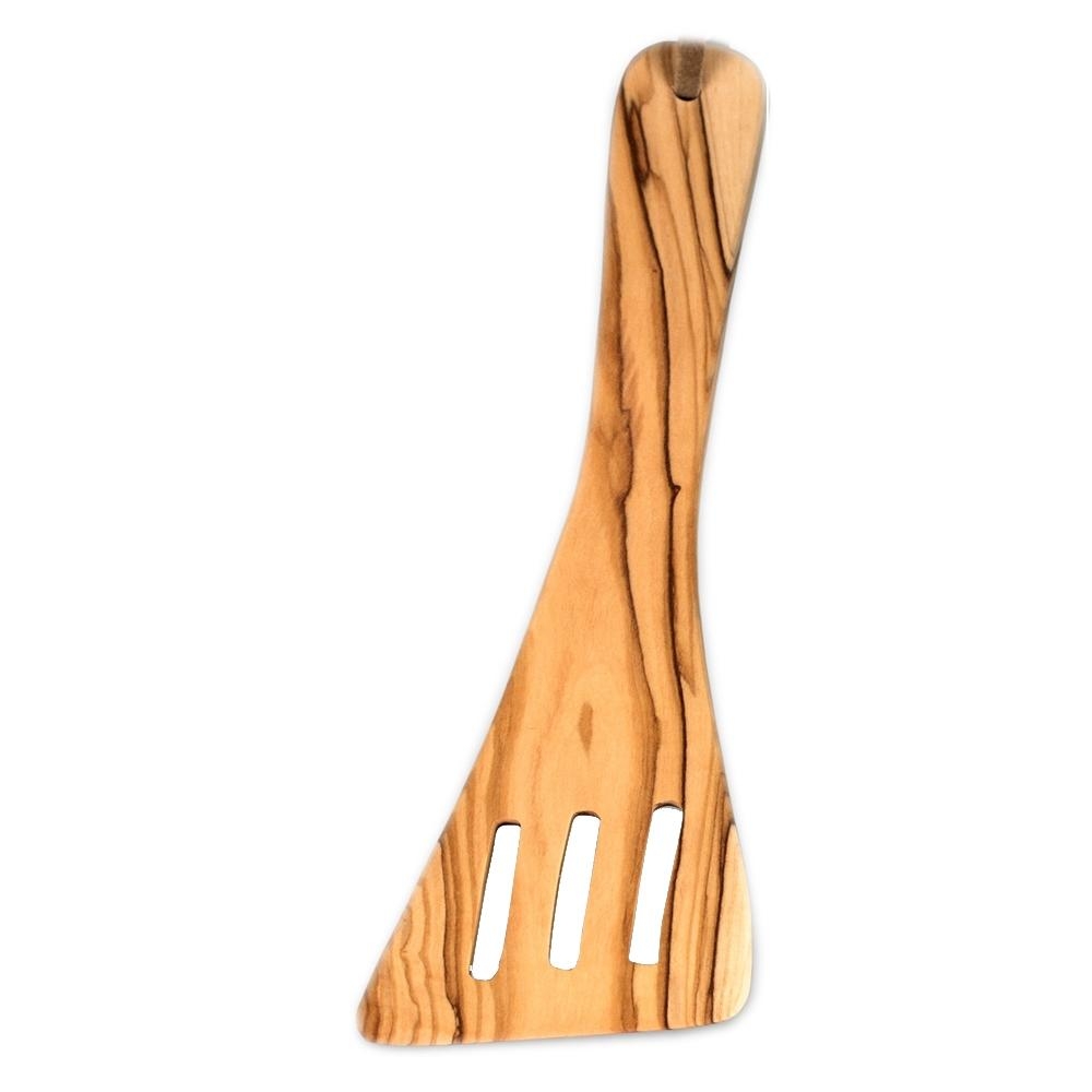 Olive Wood Slotted Spatula main product photo