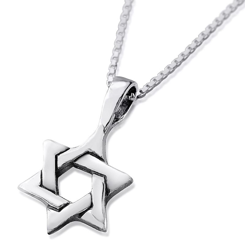 Sterling Silver Interlocked Star of David Necklace main product photo