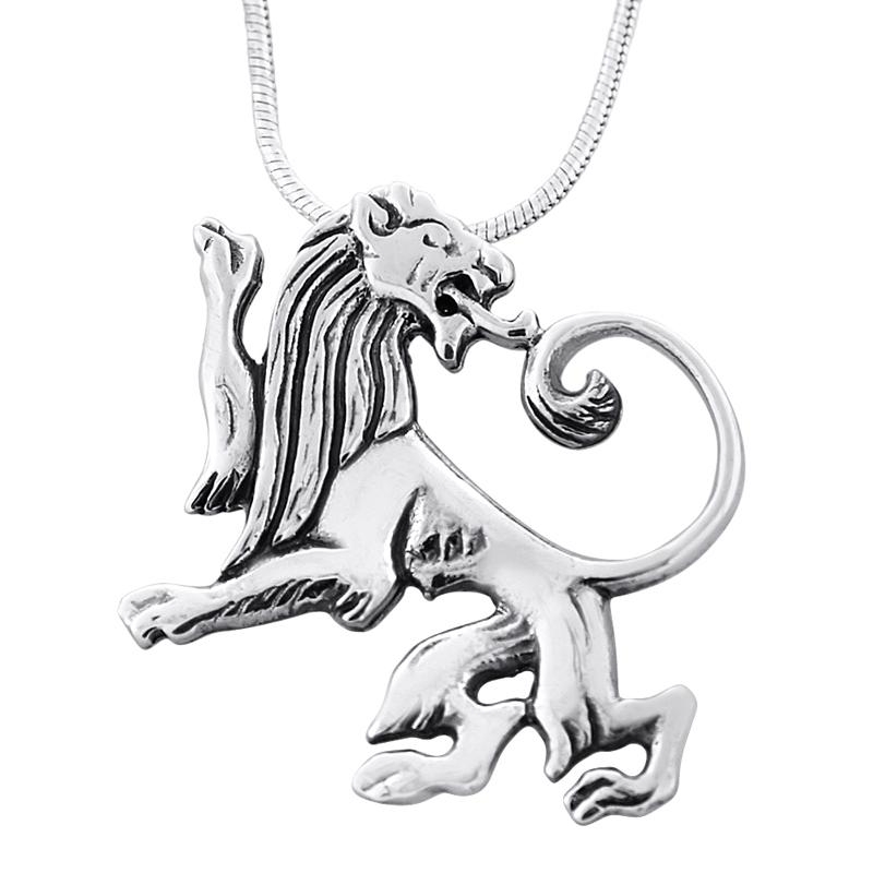 Sterling Silver Reversed Lion of Judah Necklace main product photo