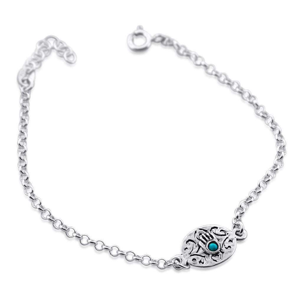 Sterling Silver Hamsa Bracelet main product photo