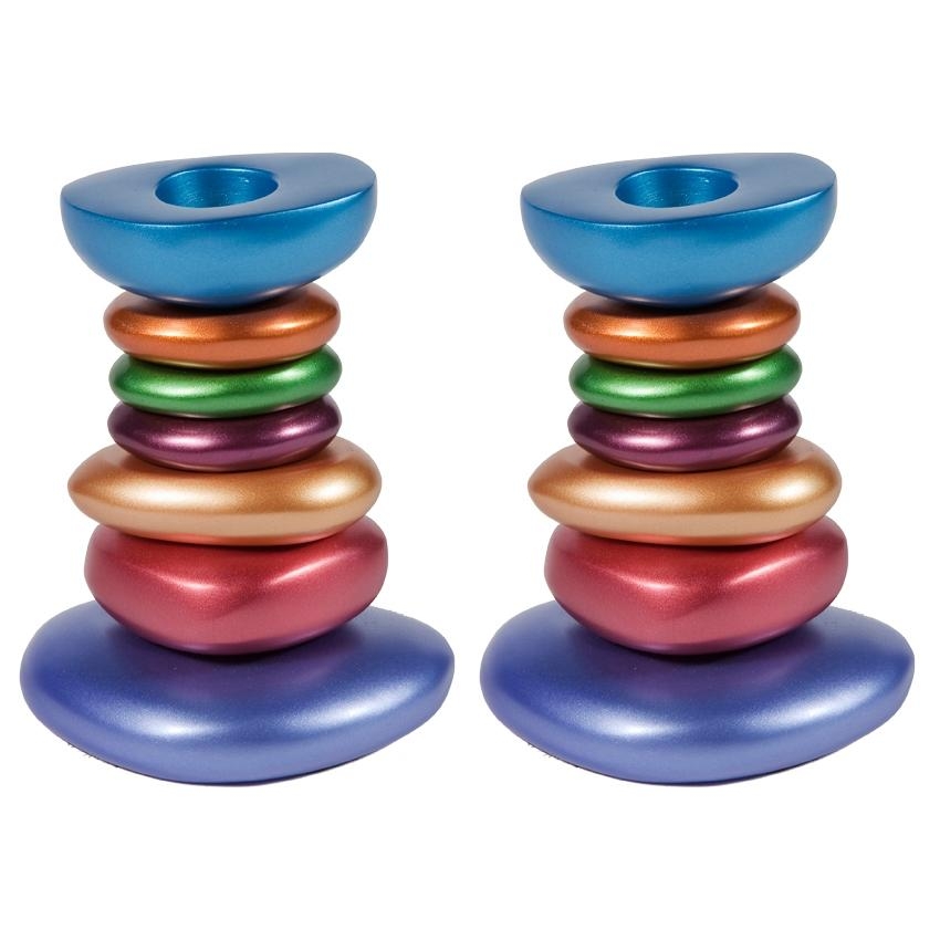 Stone Tower: Yair Emanuel Anodized Aluminum Candlesticks - Variety of Colors main product photo