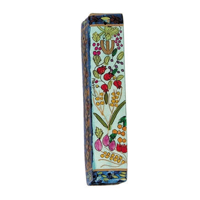 Yair Emanuel Small Wooden Mezuzah - 7 Species main product photo