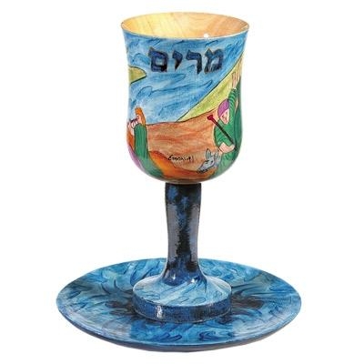 Yair Emanuel Stemmed Miriam Cup and Saucer - Desert main product photo