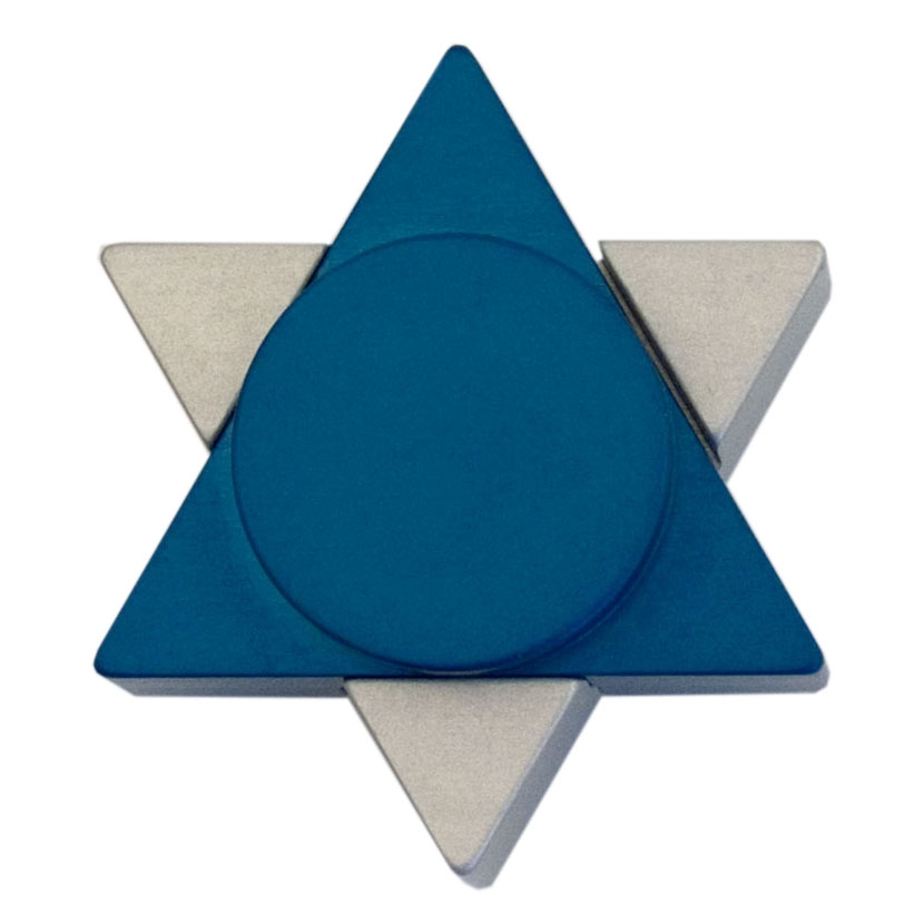 Agayof Design Star of David Travel Shabbat Candle Holders - Color Choice main product photo