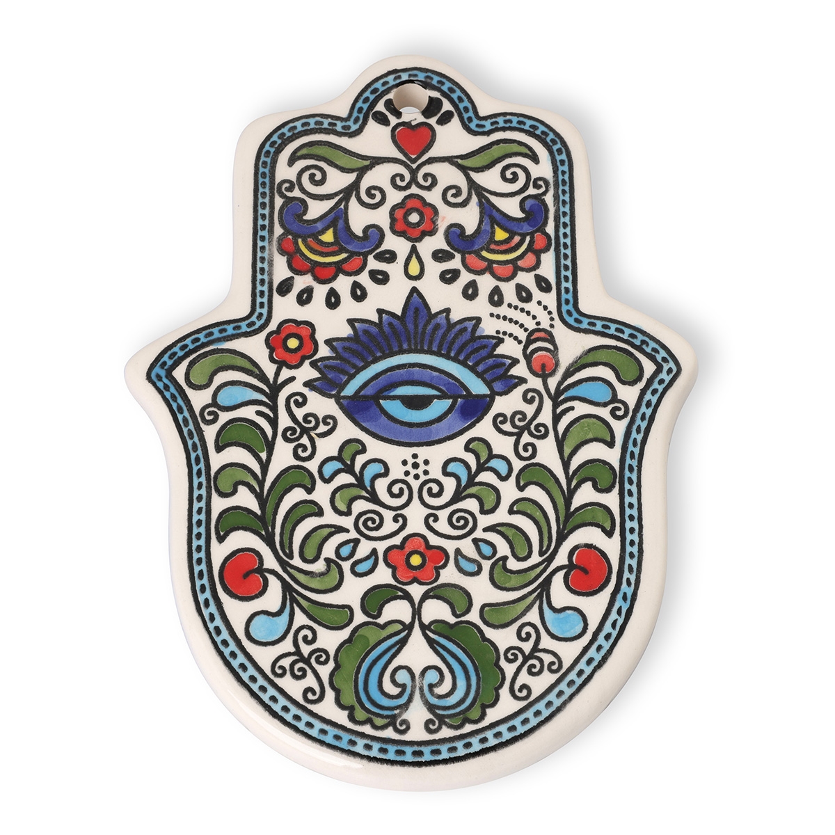 Hamsa Wall Hanging with Eye Design. Armenian Ceramic main product photo