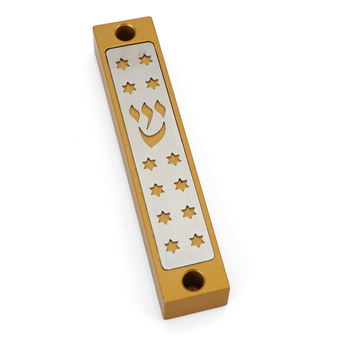 Agayof Design Anodized Aluminum Star of David Mezuzah Case with Shin main product photo