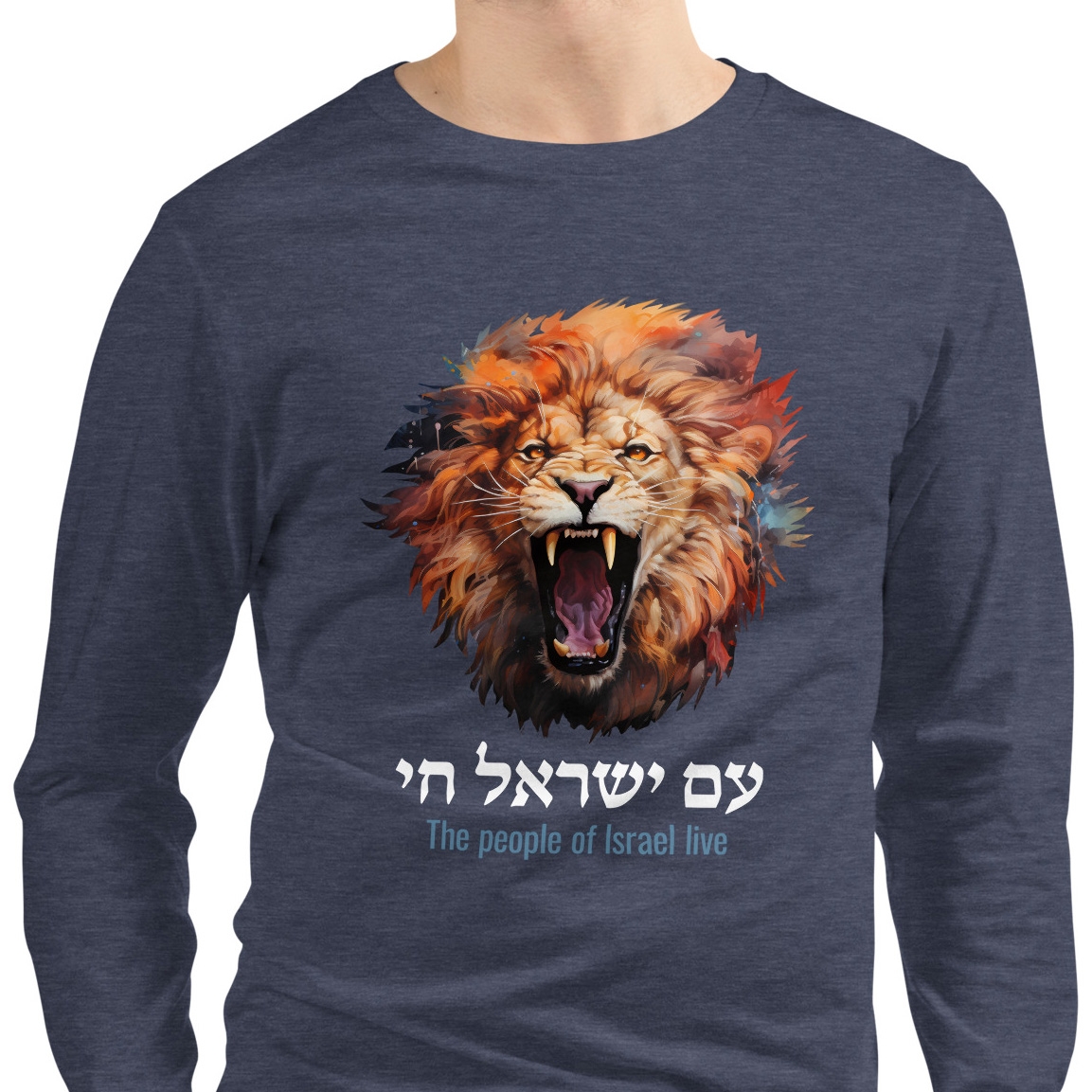 Am Yisrael Chai Lion Unisex Long Sleeve Shirt main product photo