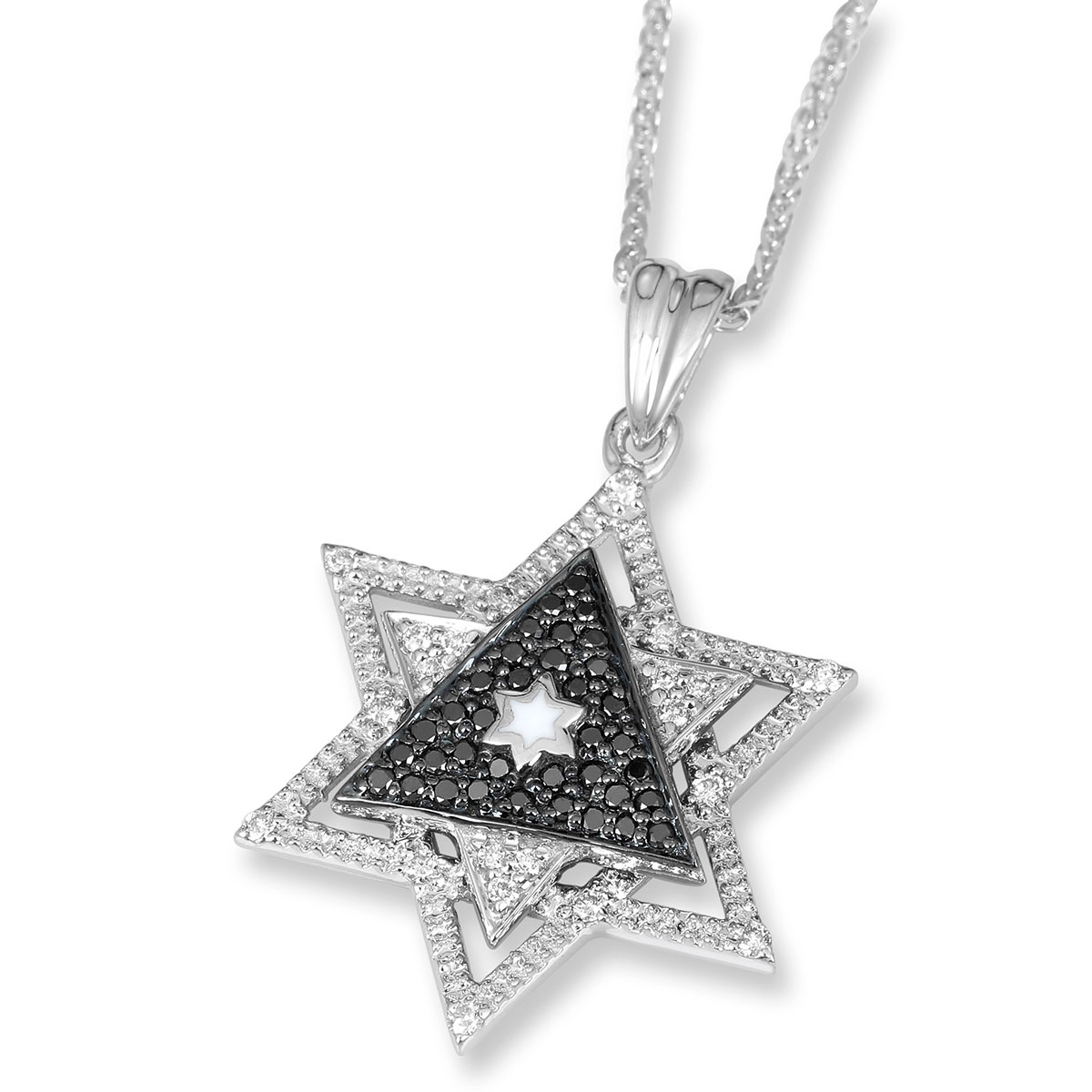 Anbinder Jewelry 14K White Gold Luxurious Diamond-Accented Star of David Pendant main product photo