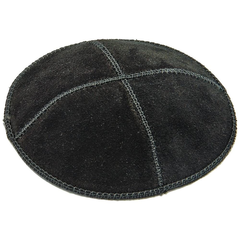 Black Suede Kippah main product photo
