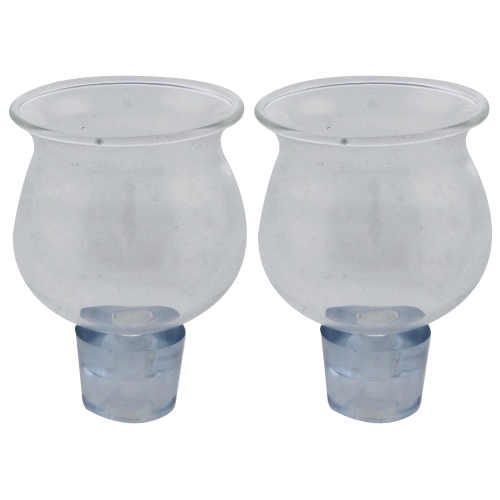 Glass Shabbat Oil Cup Holder - Pair main product photo
