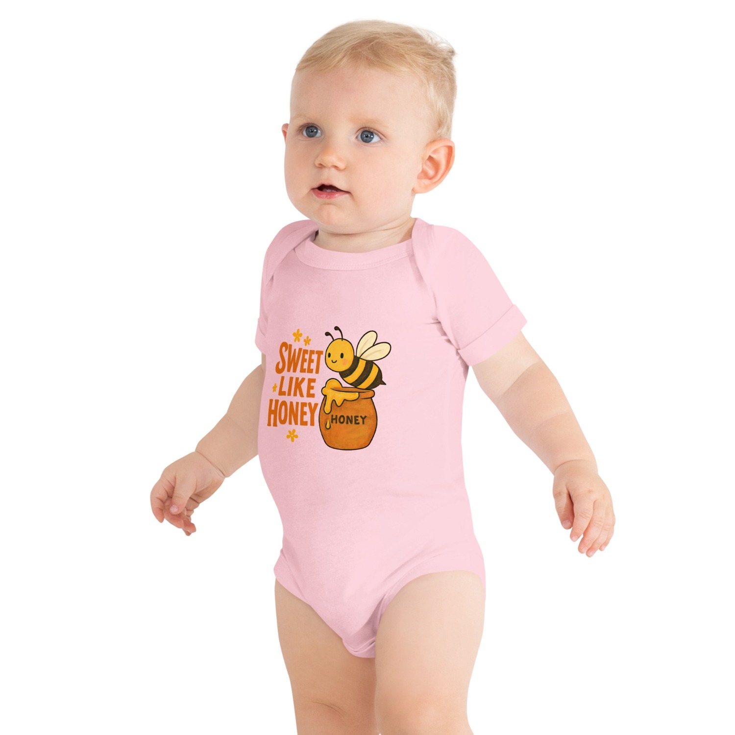 Sweet Like Honey Short Sleeve Baby Onesie main product photo