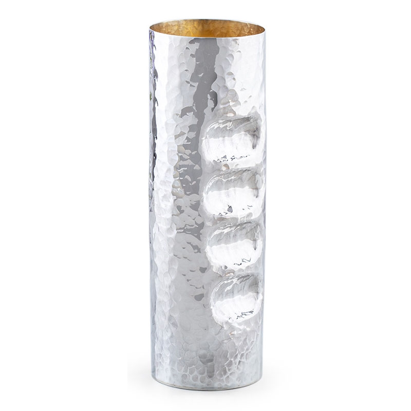 Bier Judaica Sterling Silver Hammered Cylinder Netilat Yadayim Washing Cup main product photo