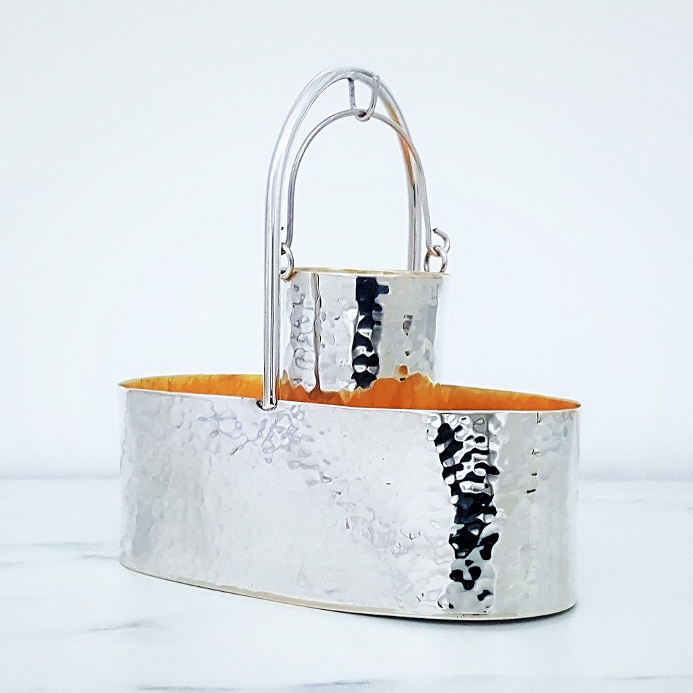 Bier Judaica Handcrafted 925 Sterling Silver Mayim Achronim Set main product photo