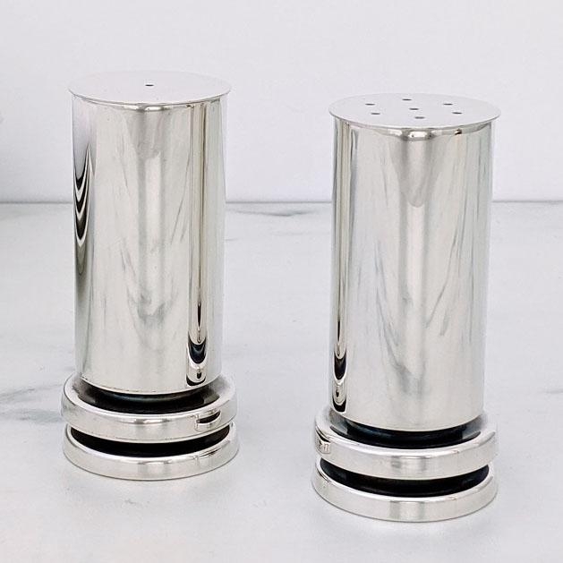 Bier Judaica Sterling Silver Disc Salt & Pepper Shaker Set main product photo
