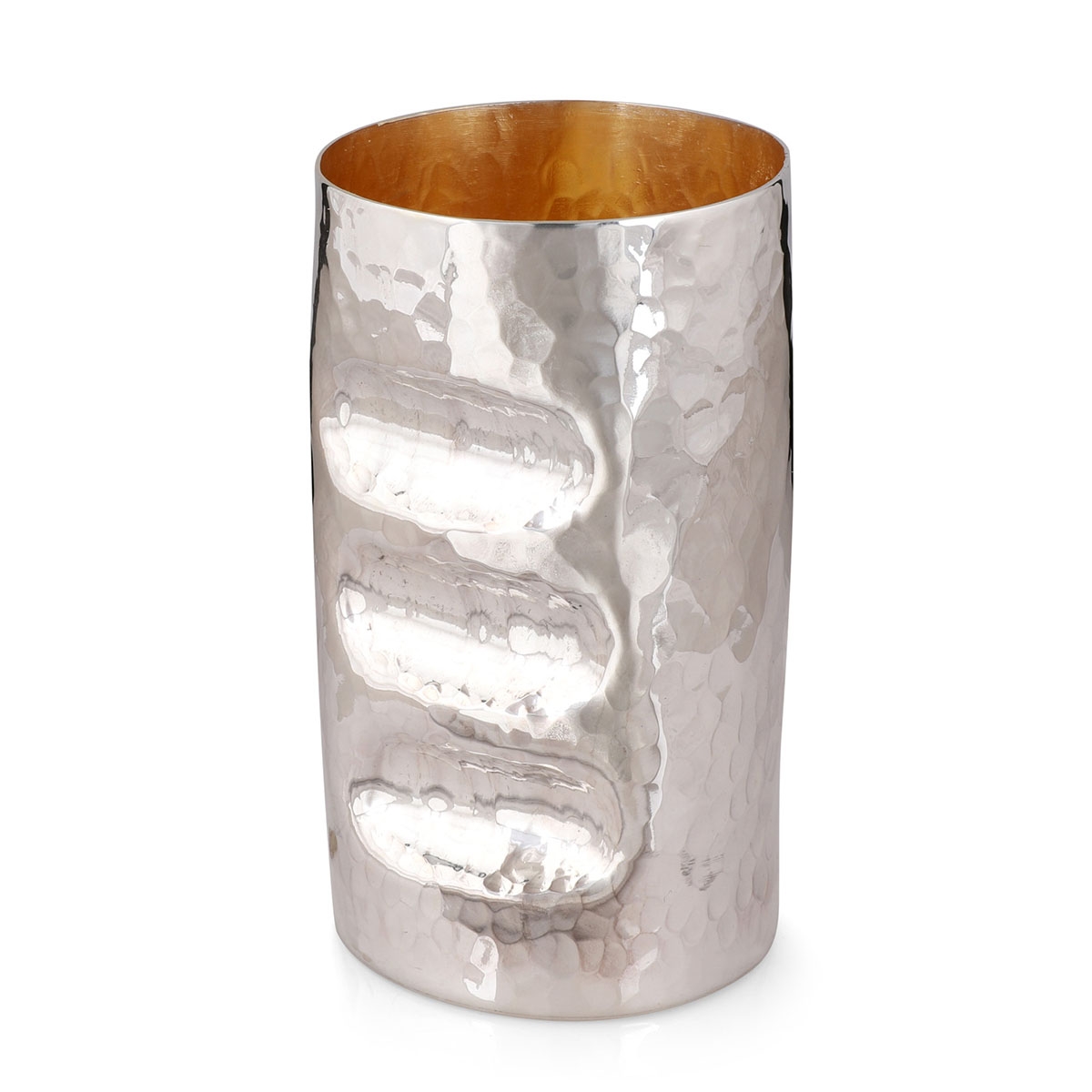 Bier Judaica Sterling Silver Hammered Kiddush Cup main product photo