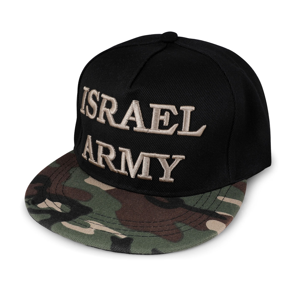 Black "Israel Army" Sports Cap - with Camouflage Bill main product photo