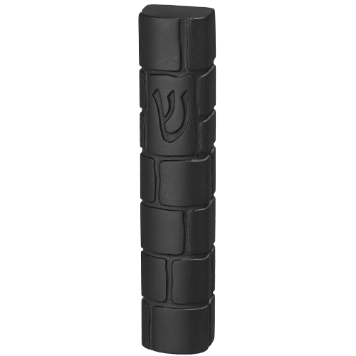 Large Outdoor Western Wall Mezuzah Case - Black main product photo