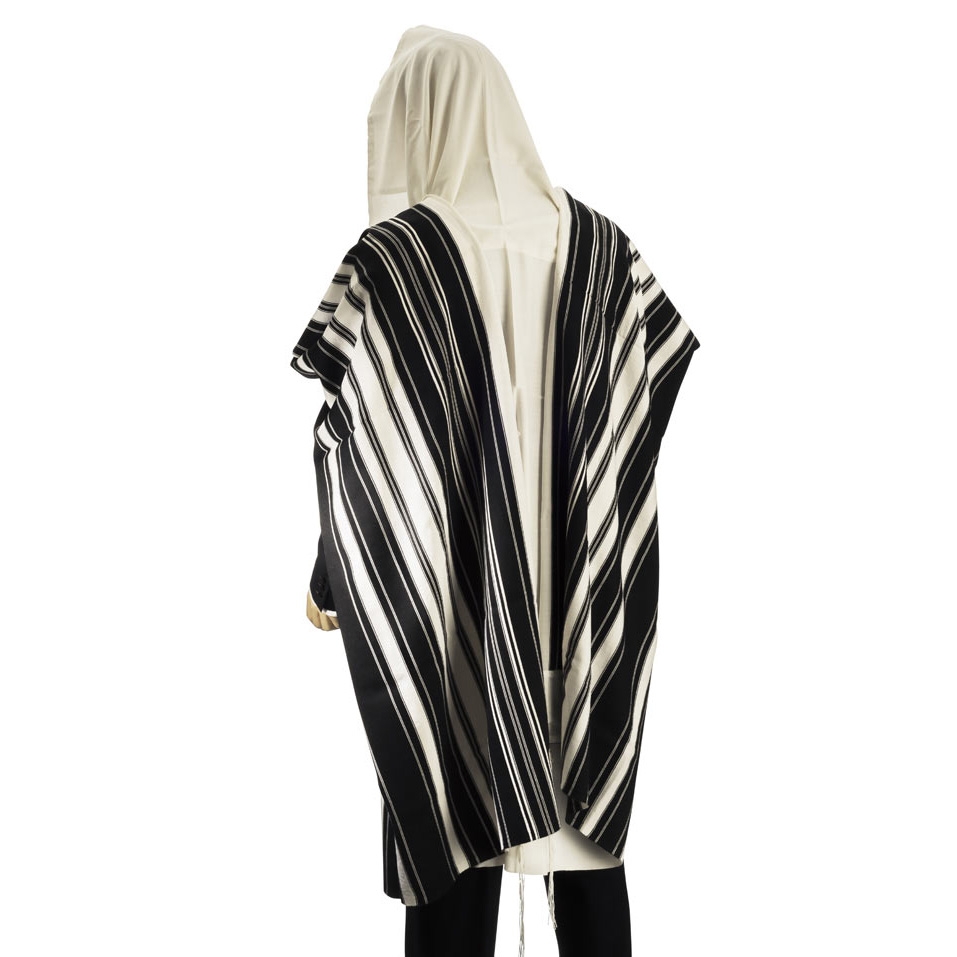 Talitania Black and White Chabad Tallit main product photo