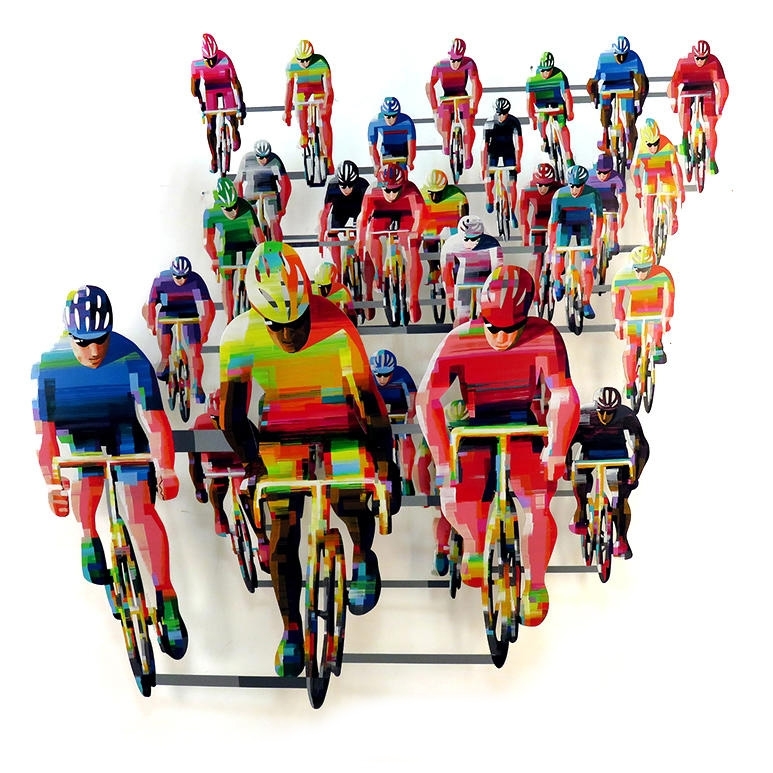 Tour De France (Frontal): David Gerstein Limited Edition Hand Painted Wall Sculpture  main product photo