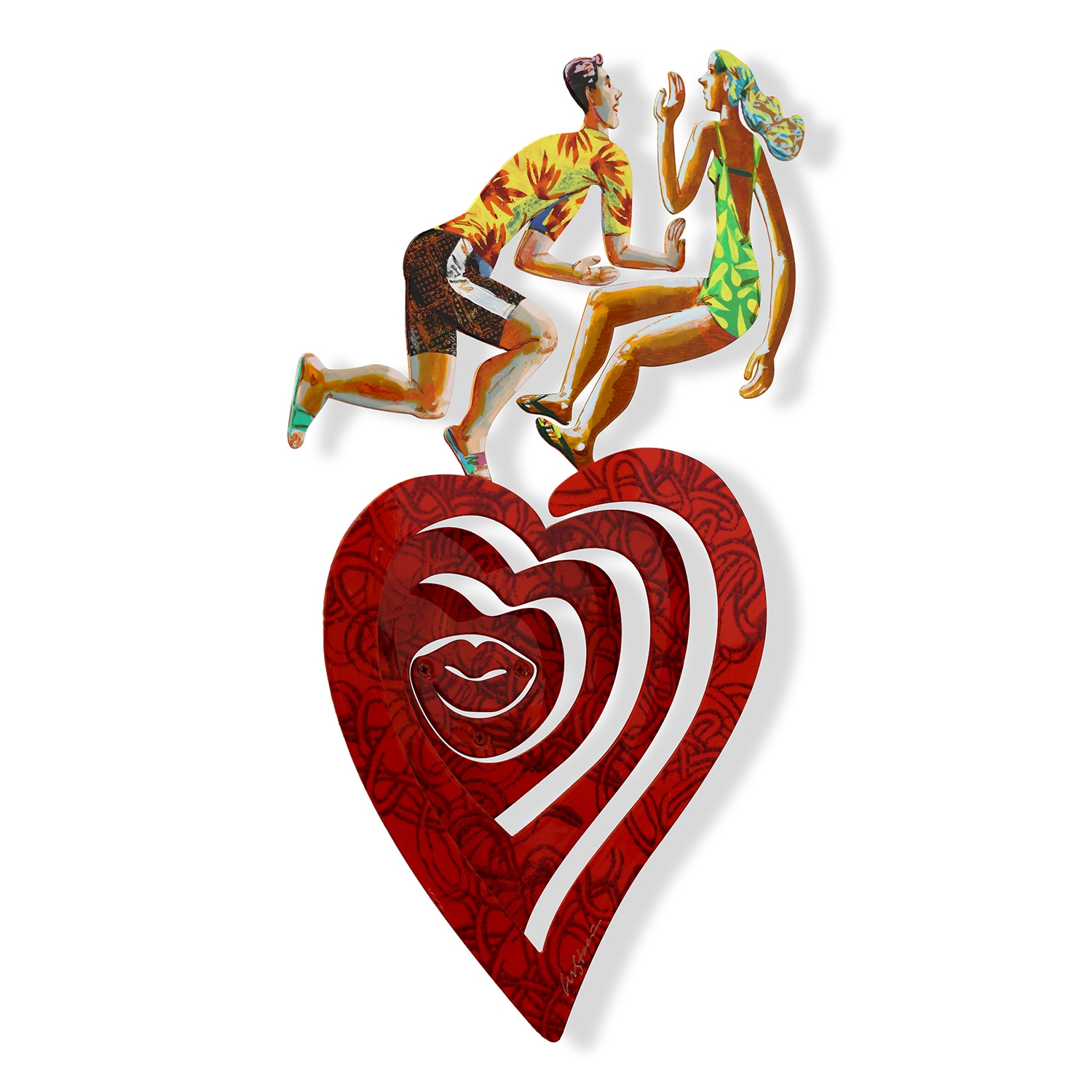Moving Heart: David Gerstein Hand Painted Limited Edition Wall Sculpture main product photo