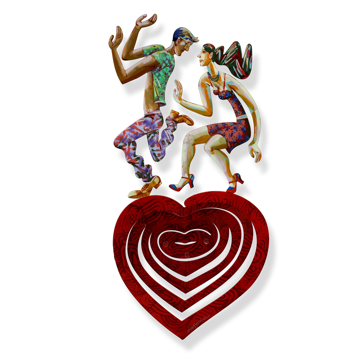 Swinging heart: David Gerstein Hand Painted Limited Edition Wall Sculpture main product photo