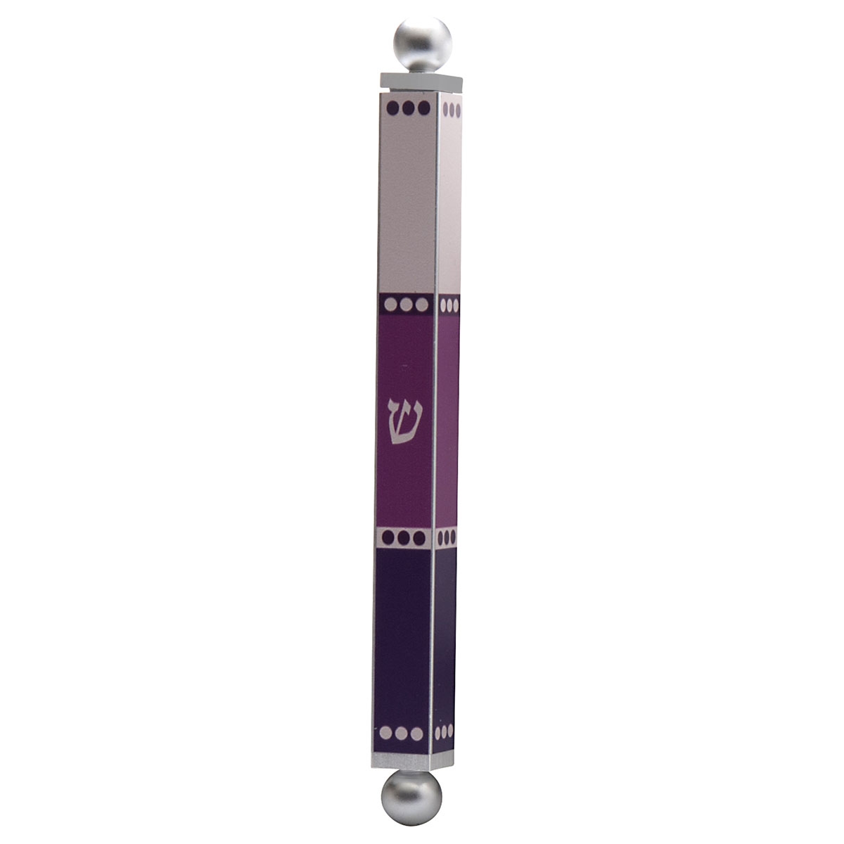 Dorit Judaica Purple and Pink Mezuzah Case with Shin main product photo