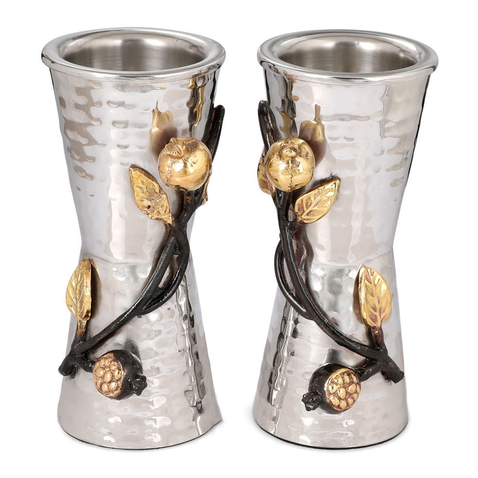 Yair Emanuel Stainless Steel Pomegranate Candlesticks main product photo