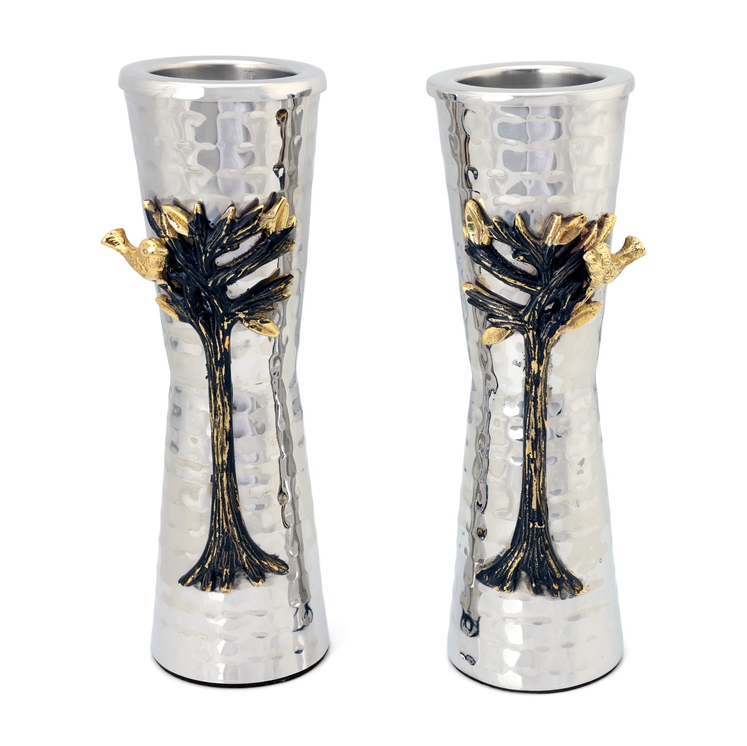 Large Modern Shabbat Candlesticks Tree of Life by Yair Emanuel main product photo