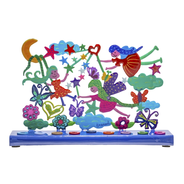 Yair Emanuel Fairyland Hanukkah Menorah for Girls main product photo