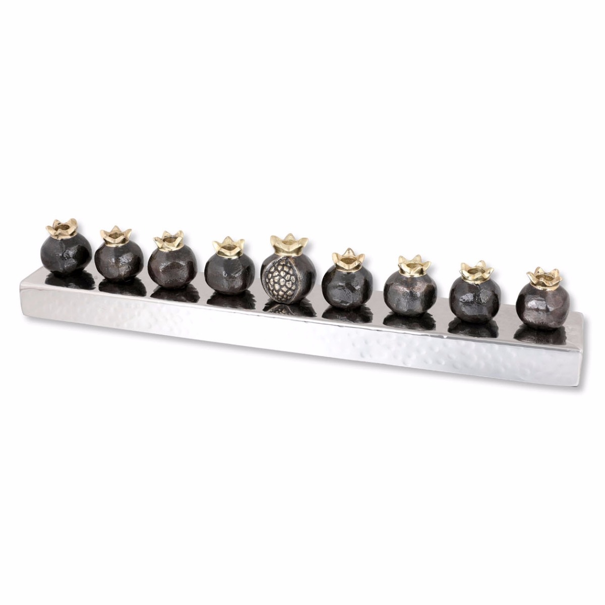 Yair Emanuel Bar Hanukkah Menorah - Brown Pomegranates main product photo