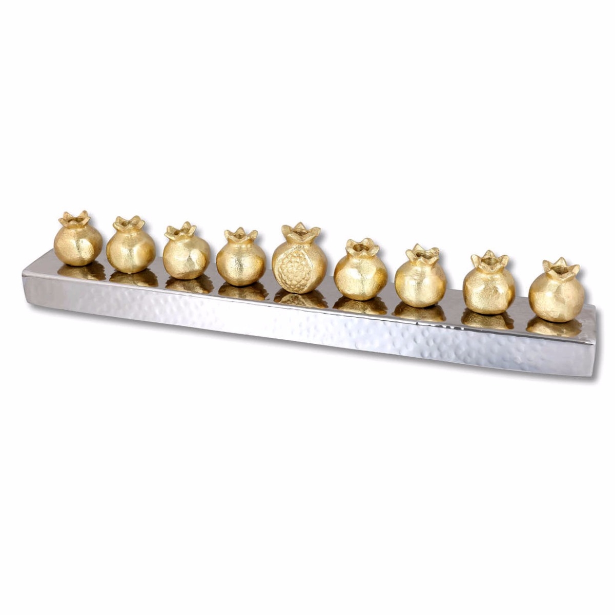 Yair Emanuel Bar Hanukkah Menorah - Gold Pomegranates main product photo
