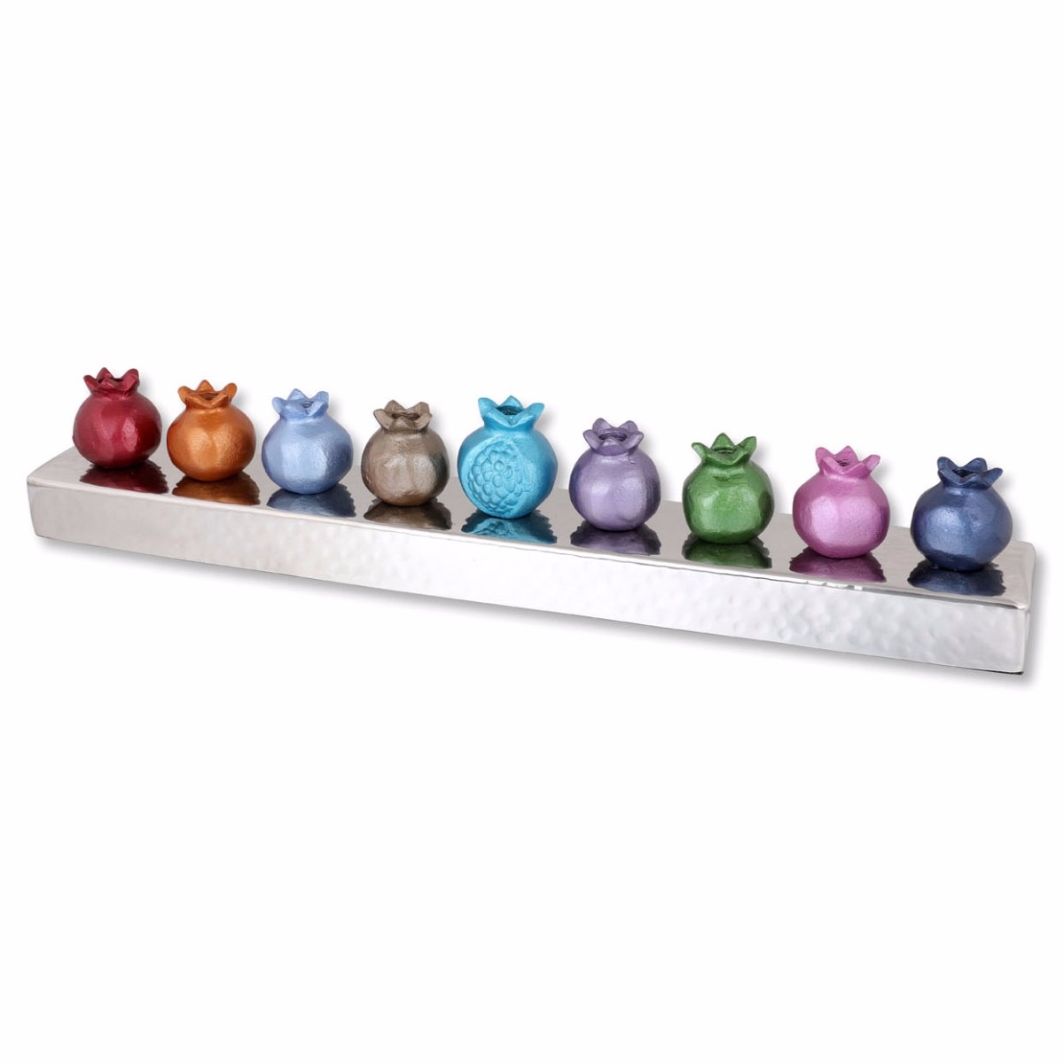 Yair Emanuel Bar Hanukkah Menorah - Multicolored Pomegranates main product photo