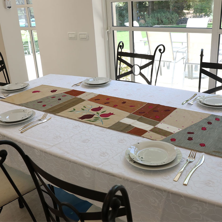 Yair Emanuel Raw Silk Runner - Pomegranates Gold main product photo