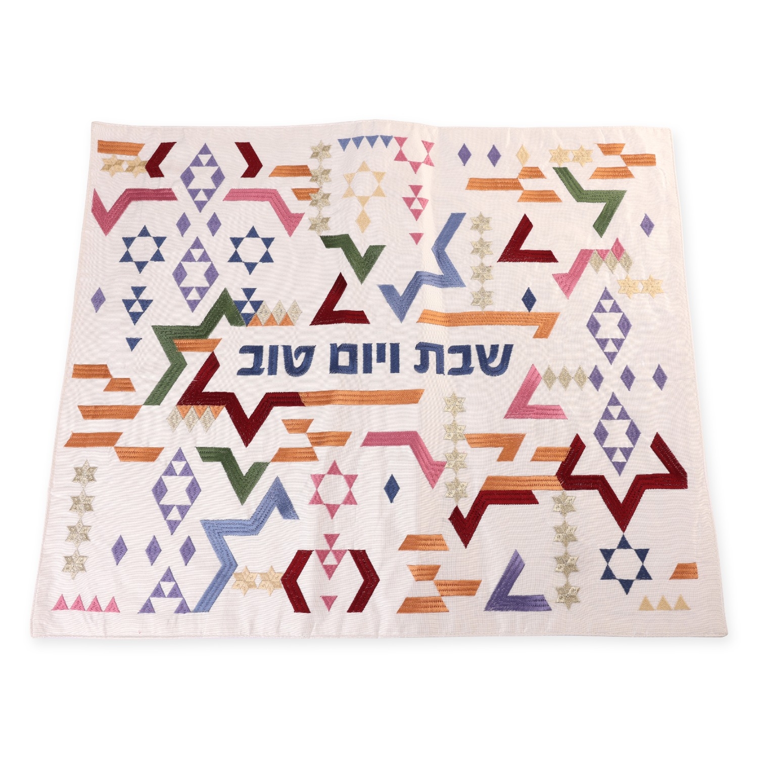 Embroidered Magen David Challah Cover - Choice of Color main product photo