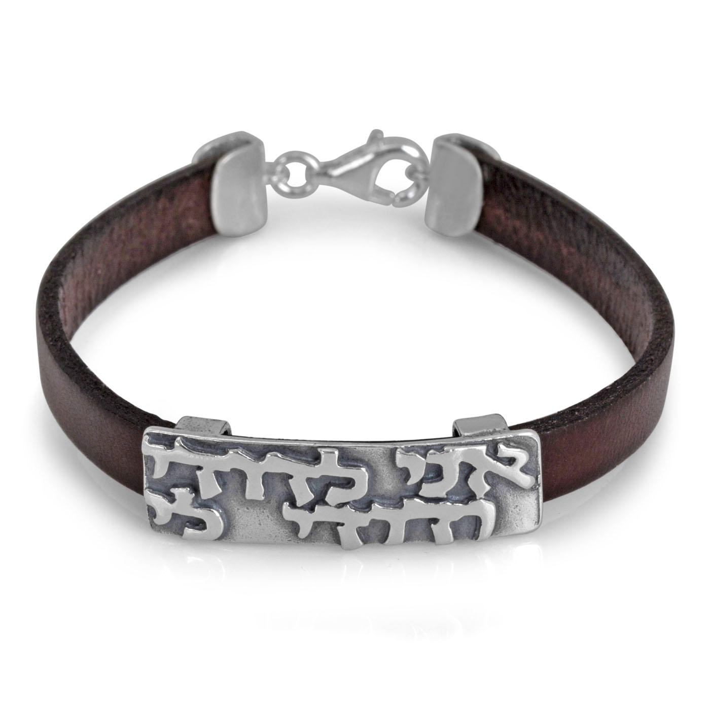 Sterling Silver Ani Ledodi Bracelet on Leather Band main product photo